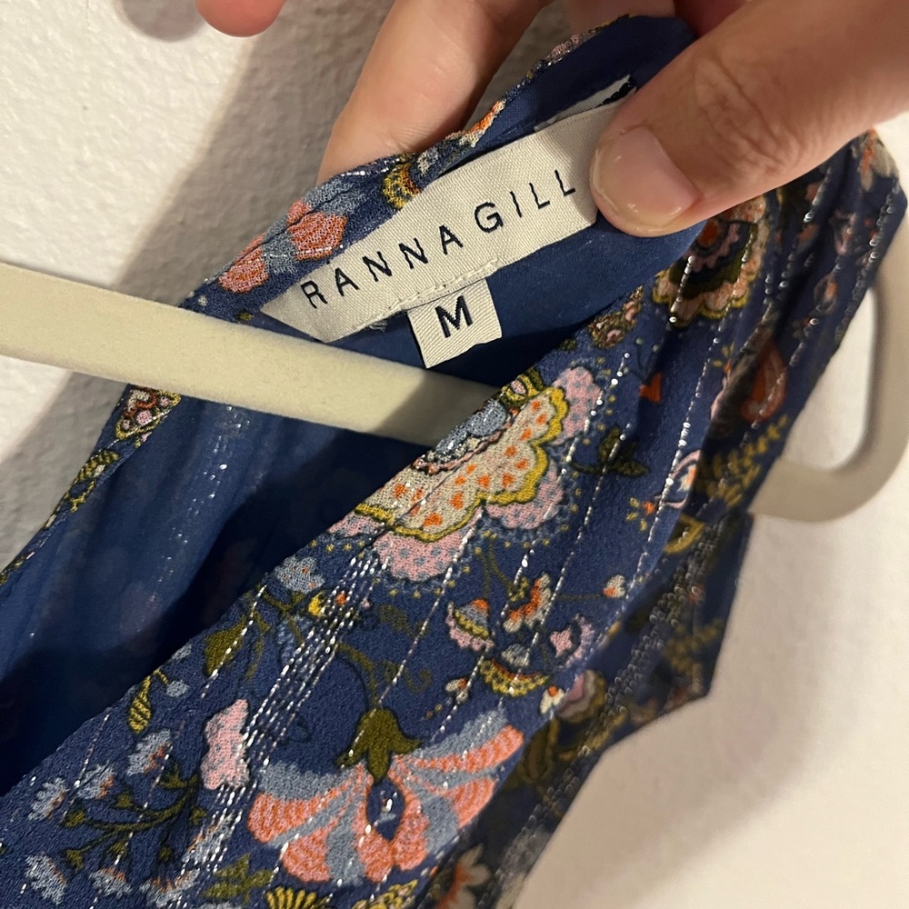 ANTHROPOLOGIE Ranna Gill Lyndsey Shimmer Maxi Dress Size Medium - Picture 8 of 10